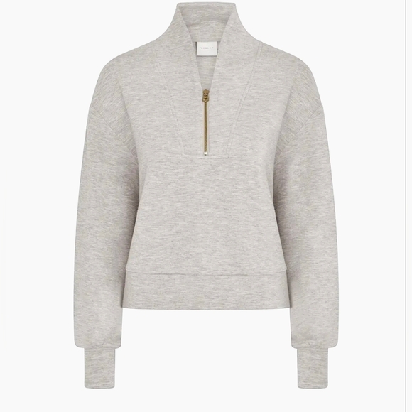 Varley Davidson Quarter-Zip Sweatshirt Ivory Marie Size Large - Picture 5 of 16